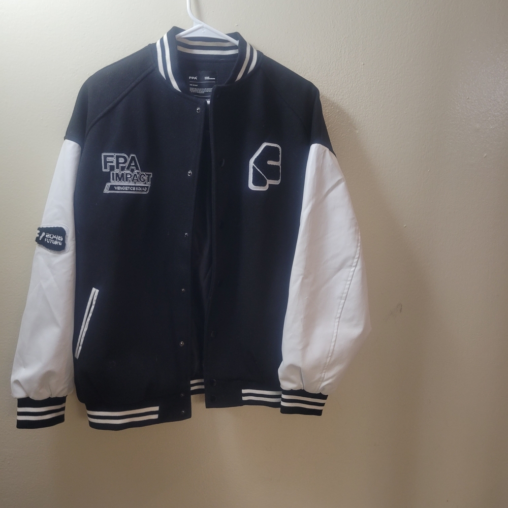Black and White Varsity Jacket - Picture 2 of 9